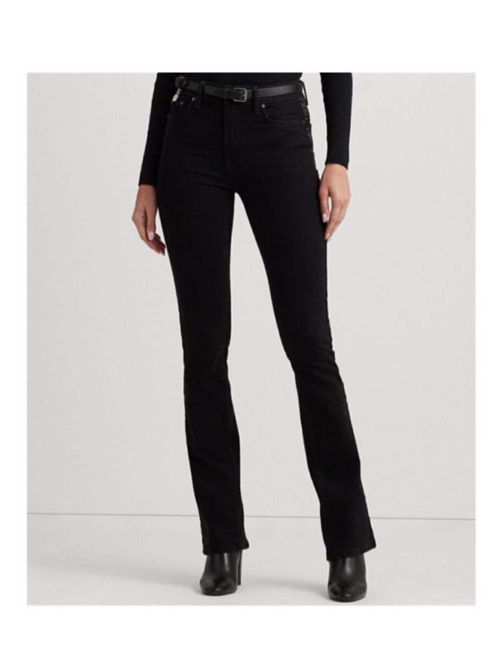 Ralph Lauren Black Bootcut Mid-Rise Jeans